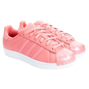 Adidas superstar pink clearance metal toe