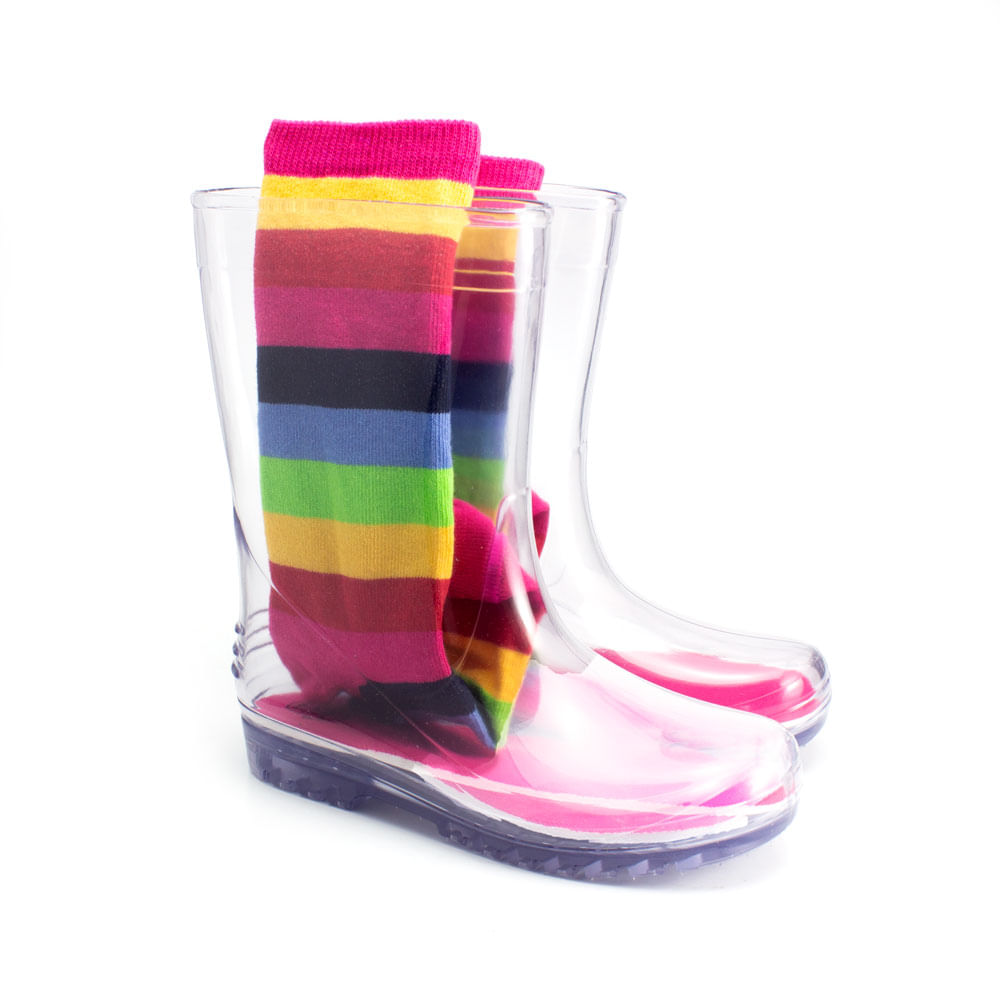 Galocha-Infantil-Transparente-Ludique-et-Badin-com-Meia-Rainbow--25-ao-32--4090-904--INV21-