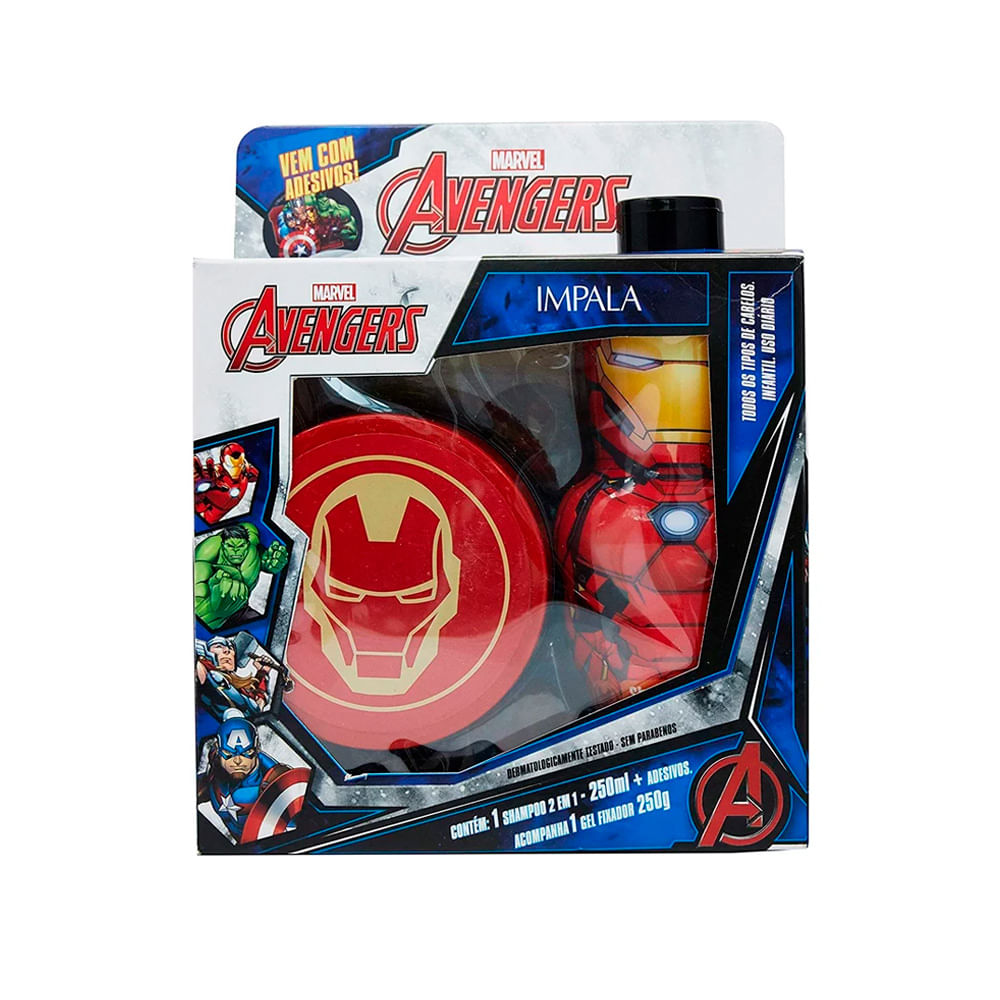 Kit-Marvel-Avengers-Iron-Man-Shampoo-2-em-1---Gel-18301--INV21-