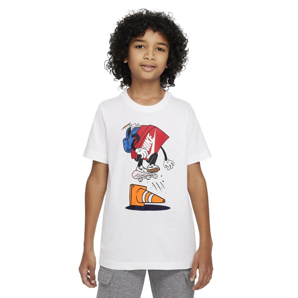 Camiseta-Infantil-Nike-Sportswear--PP-ao-GG--DR9724-100--2T22-