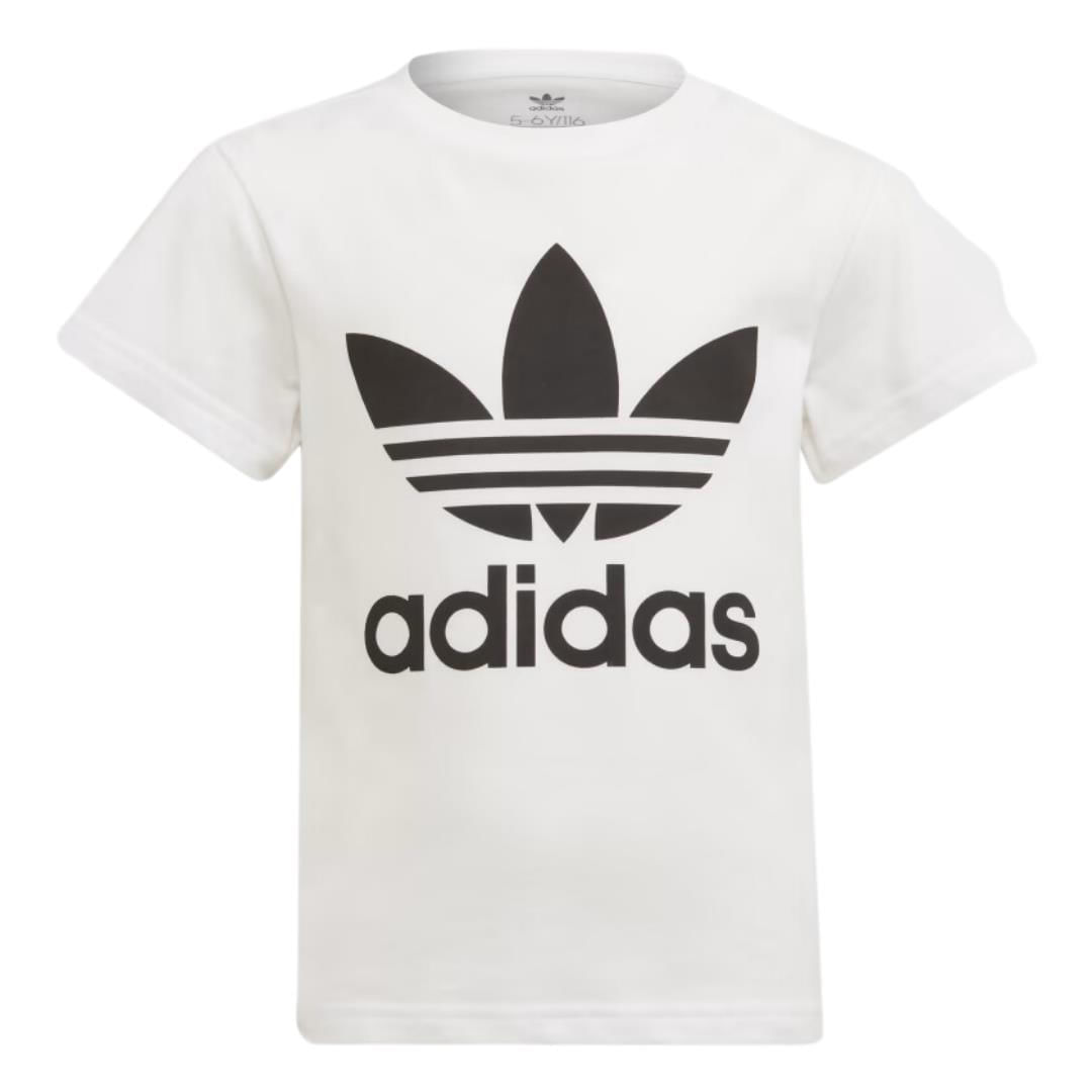 Camiseta-Infantil-Adidas-Trefoil-Branca-3-8