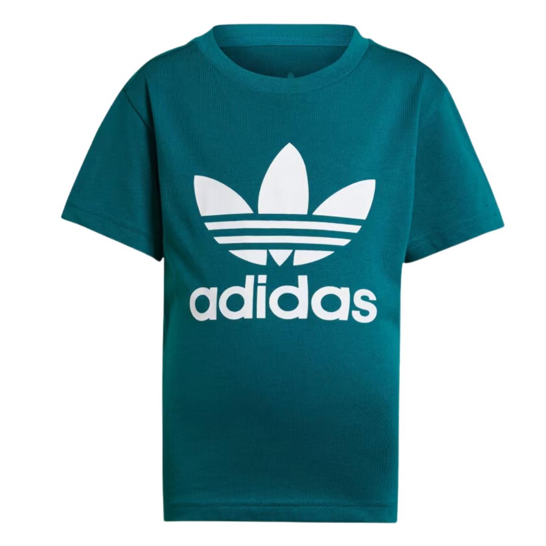 Camiseta-Infantil-Adidas-Trefoil-Verde-3-8